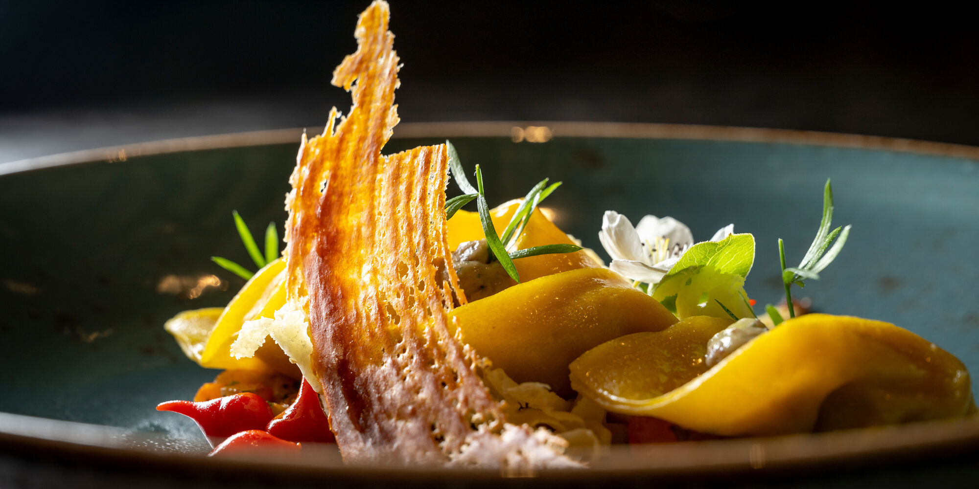 Pärchen beim Abendessen im Wellnesshotel Hüttenhof