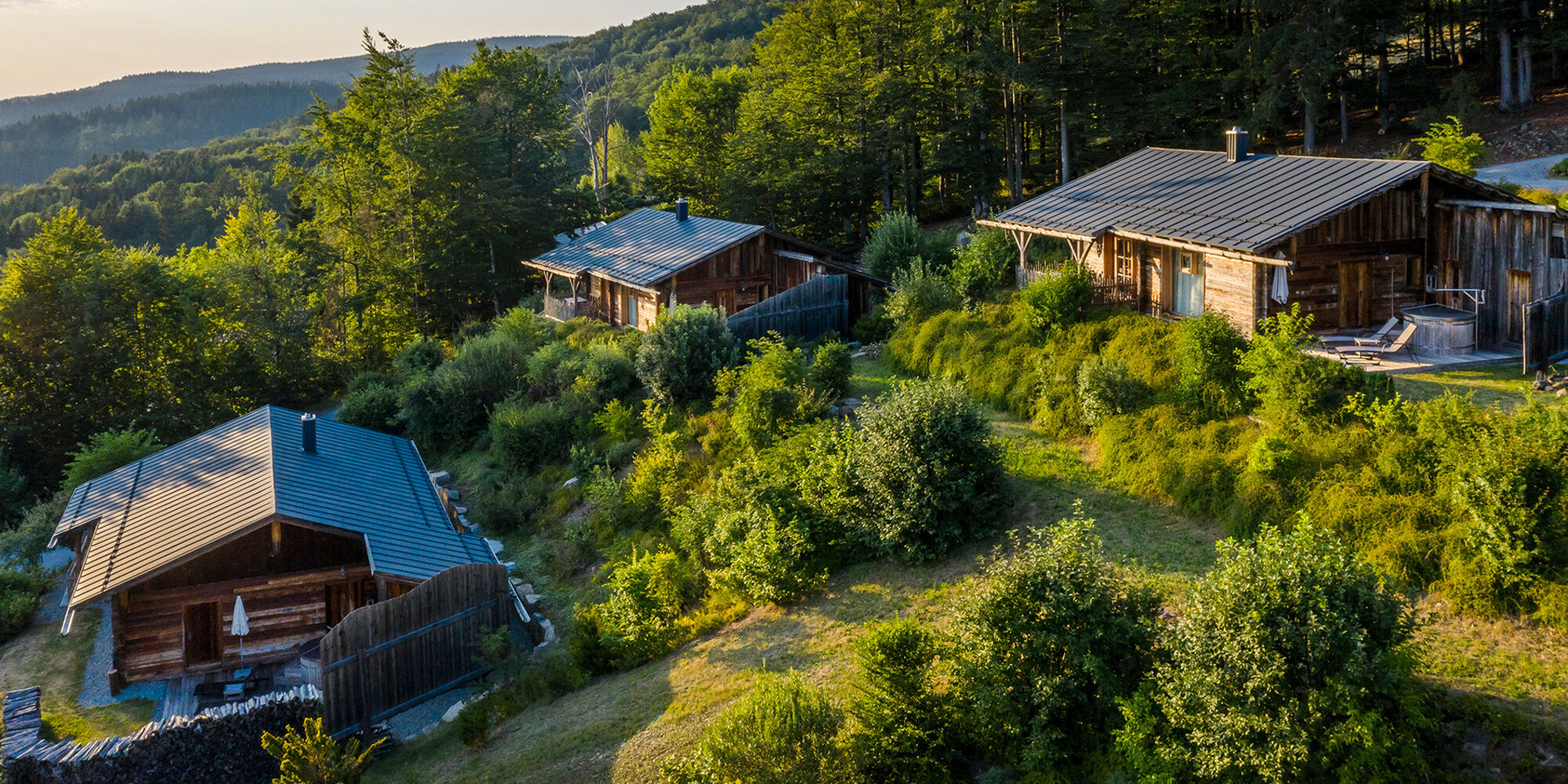 Bergdorf Hüttenhof mit Luxus Chalets Bayerischer Wald