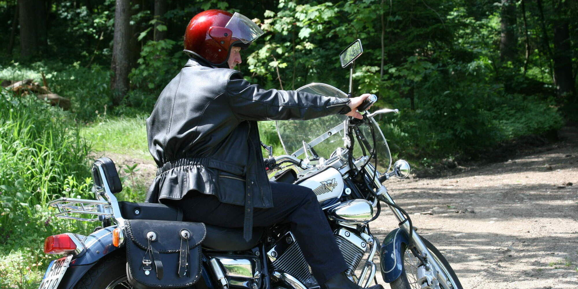 Motorradfahrer Bayerischer Wald